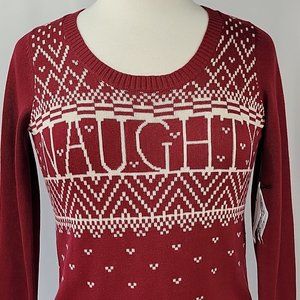 Volcom Bad Toda Stone Sweater Burgundy & Tan Size XSmall NWT